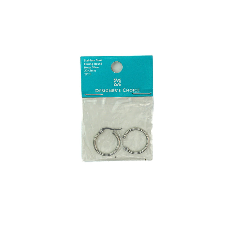 Stainless Steel Round Hoop Earring