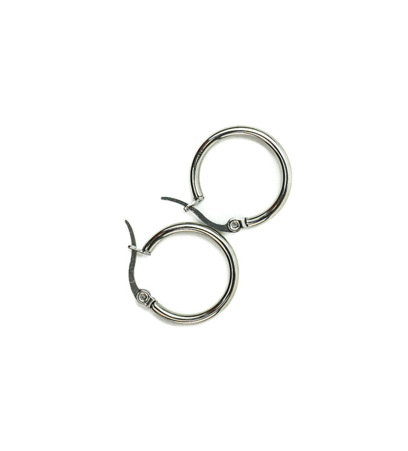 Stainless Steel Round Hoop Earring