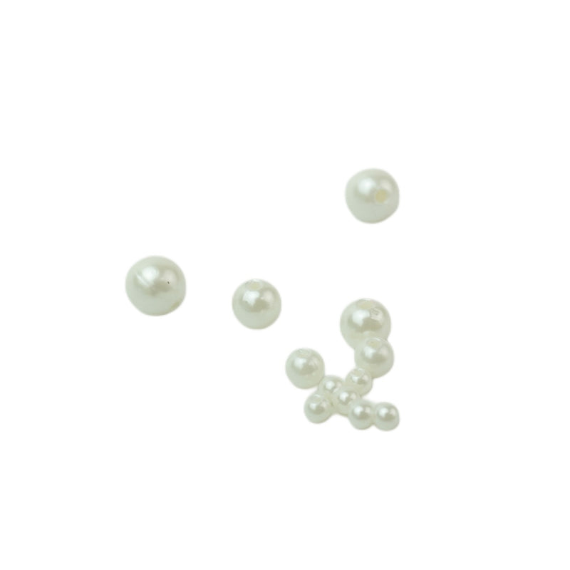 Ivory Plastic Pearl Bead Assortment