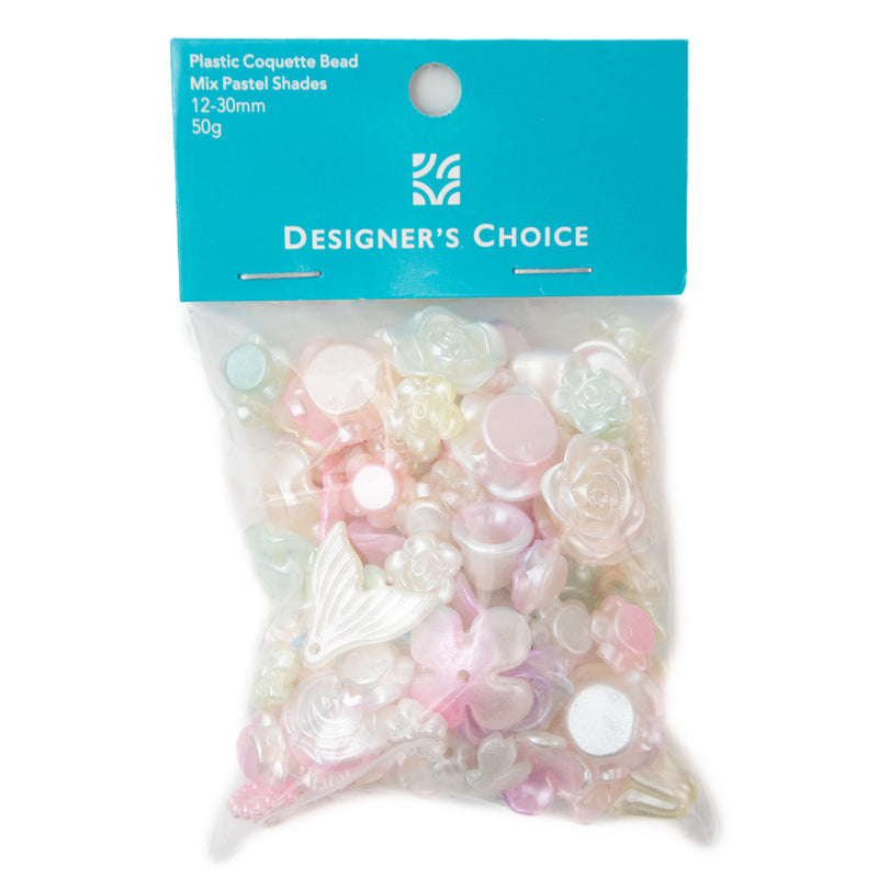 Plastic Coquette Bow Bead Mix