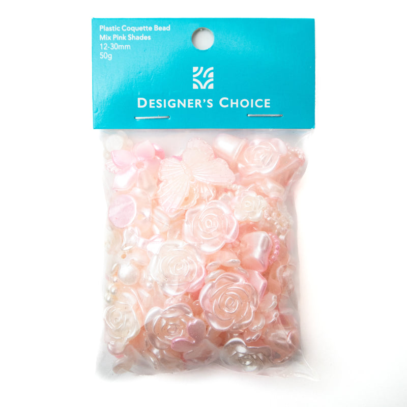 Plastic Coquette Bow Bead Mix