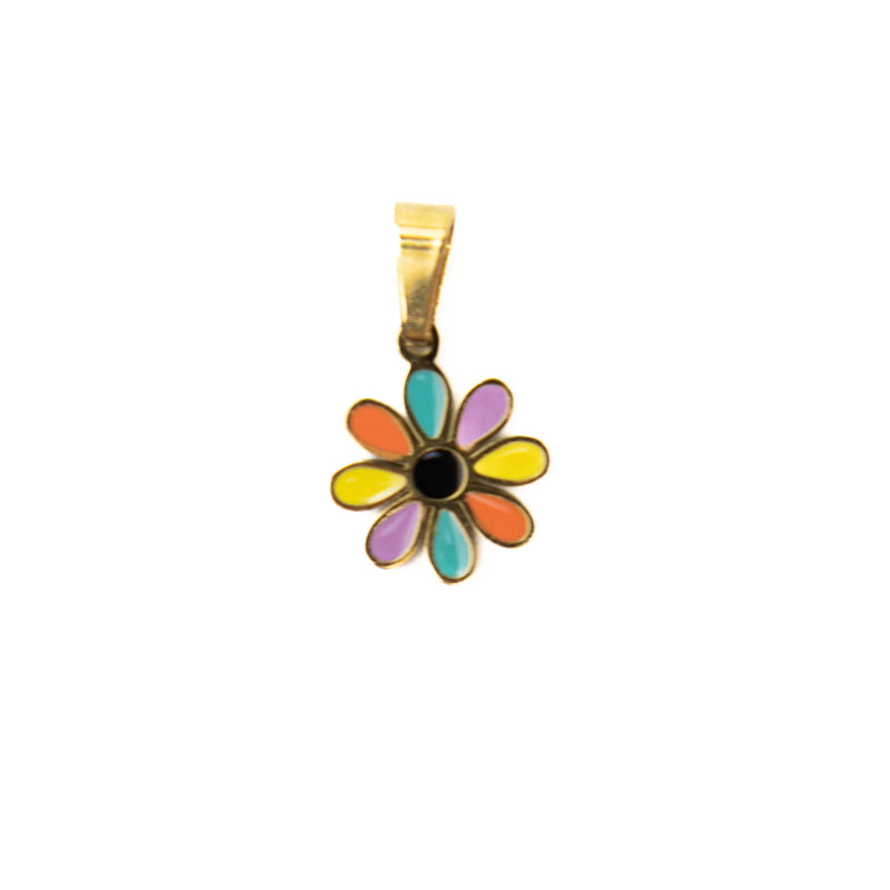 Stainless Steel Gold Flower Pendant