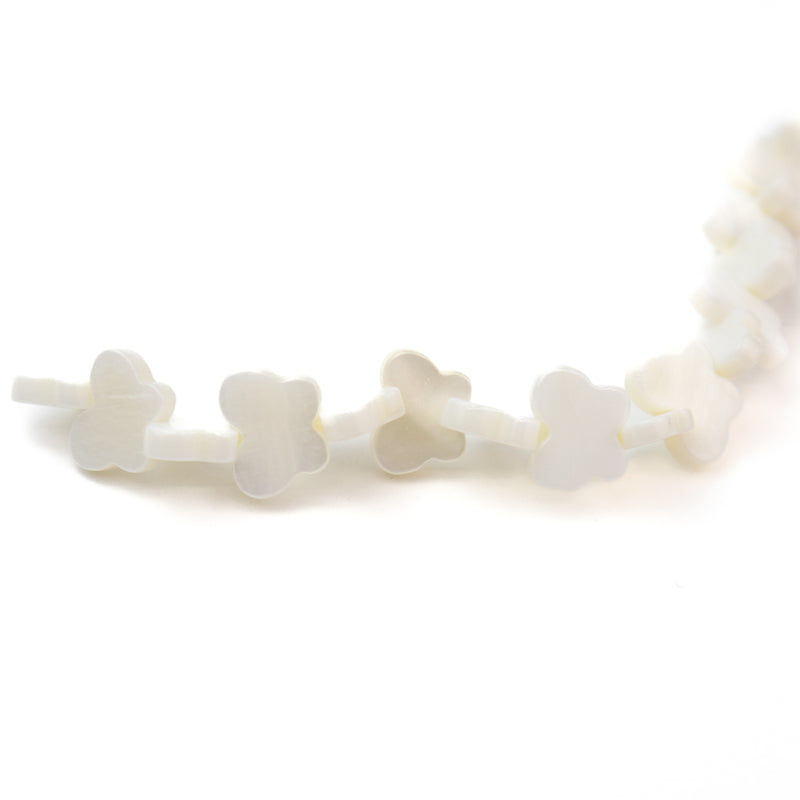 White Shell Butterfly Bead Strand