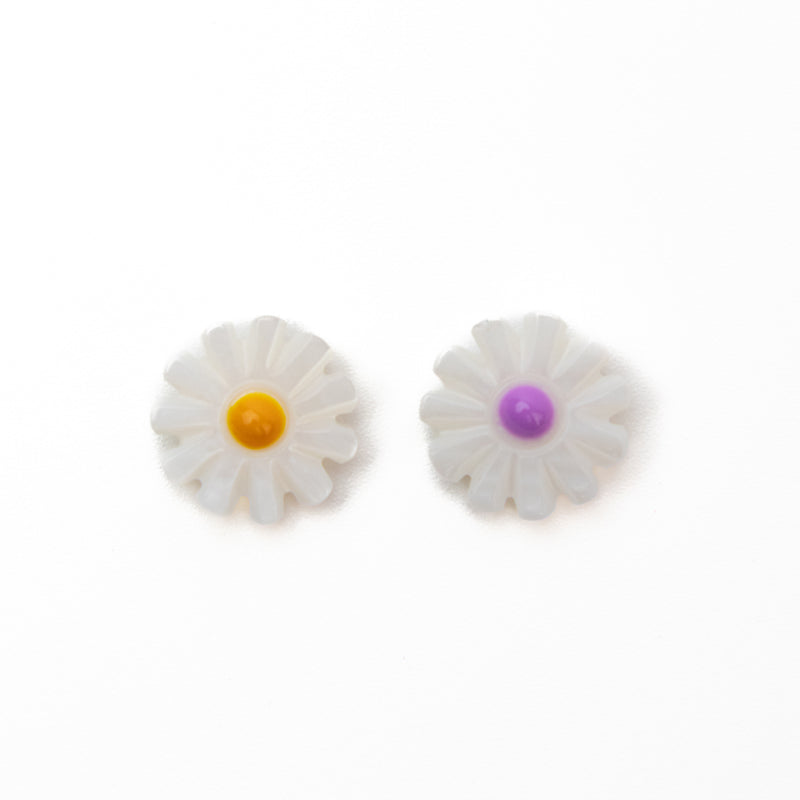 White Shell Flower Bead