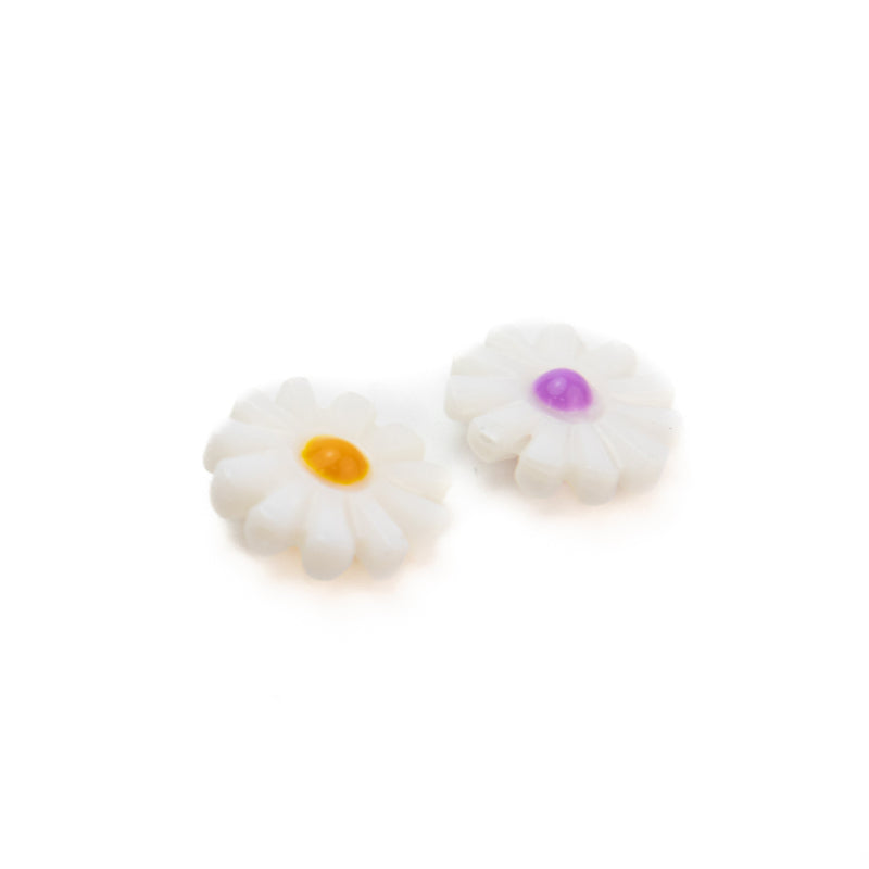 White Shell Flower Bead