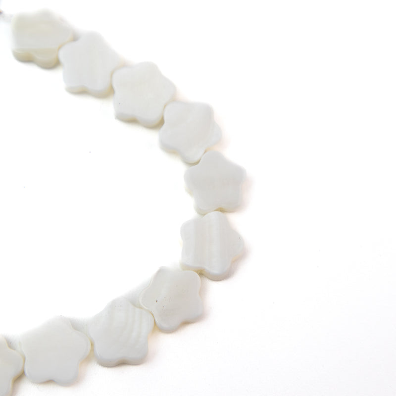 White Shell Flower Bead