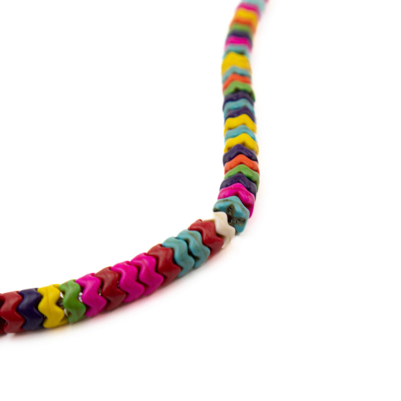 Multicolor ZigZag Shape Howlite Bead Shape