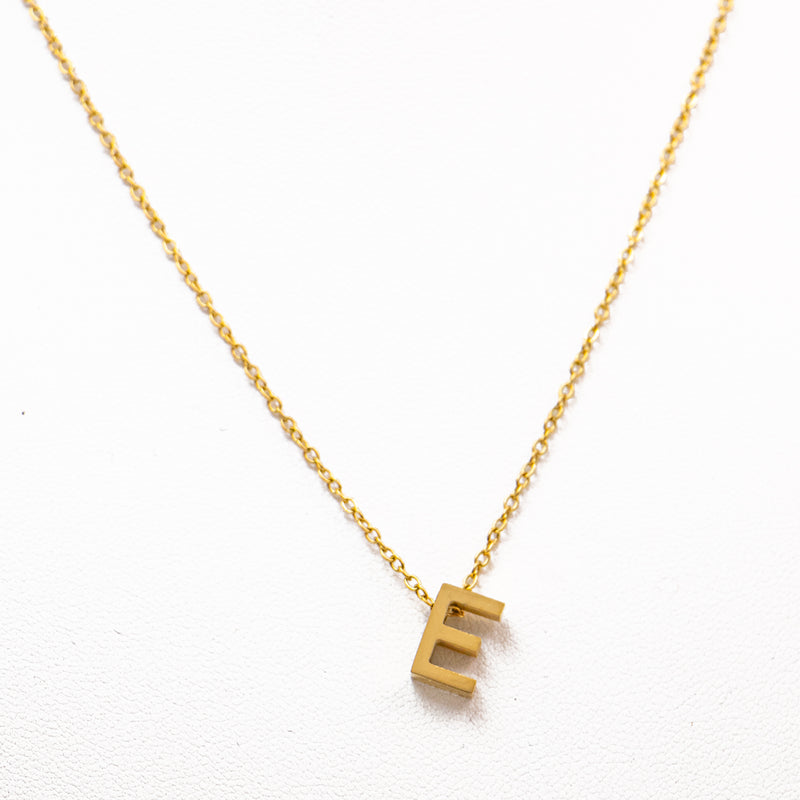 Stainless Steel Gold Initial Connector Necklace Jewelry