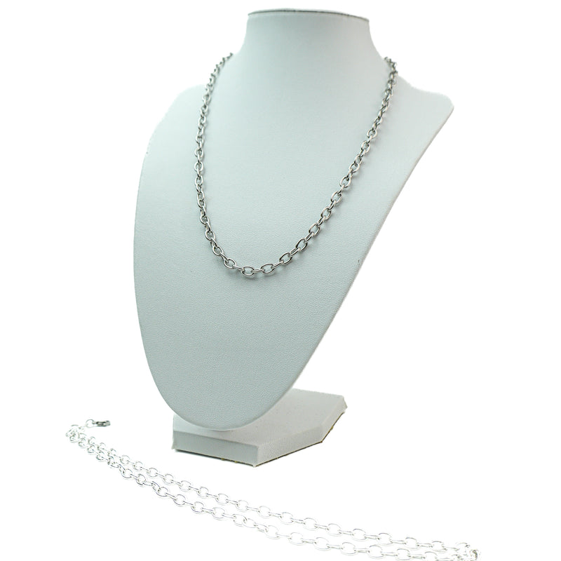 Stainless Steel Oval Link Chain Necklace