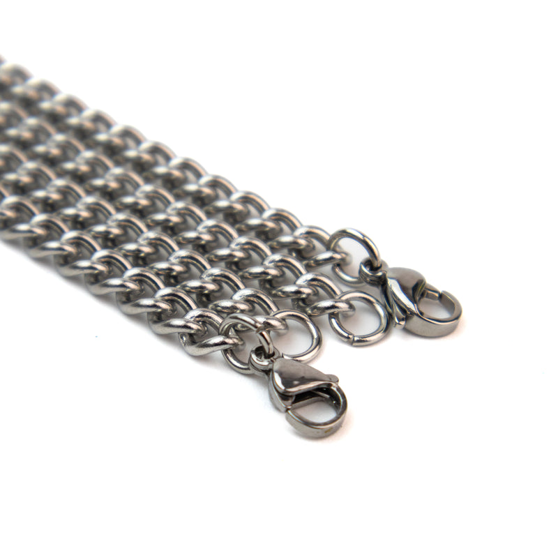 Stainless Steel Twisted Link Chain Necklace