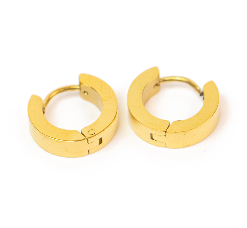 Stainless Steel Gold Hoop Earrings