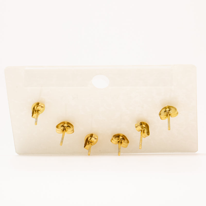 Stainless Steel Gold Heart Earrings (Assorted Sizes)