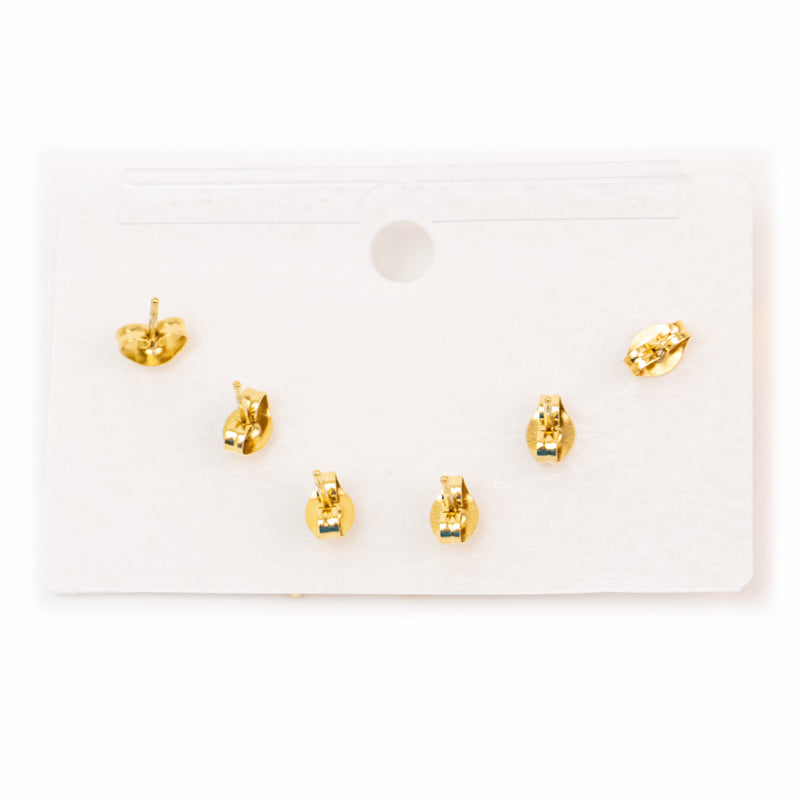 Stainless Steel Gold Butterfly Earring Studs