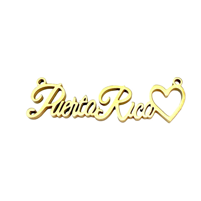 Stainless steel "Puerto Rico" and heart connector