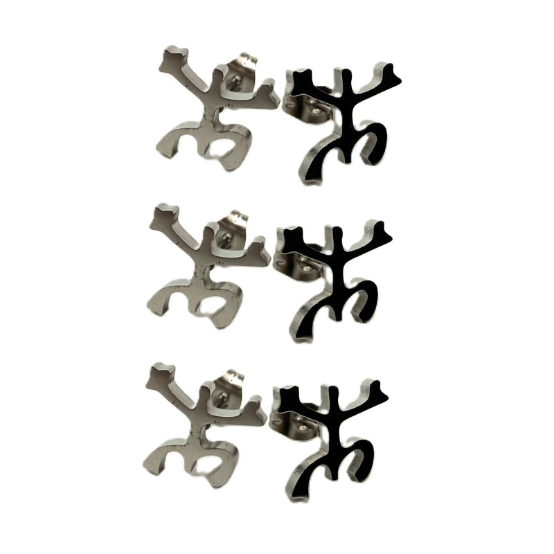 Stainless Steel Coquí Taíno Earrings