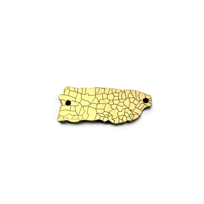 Stainless Steel Puerto Rico map connector