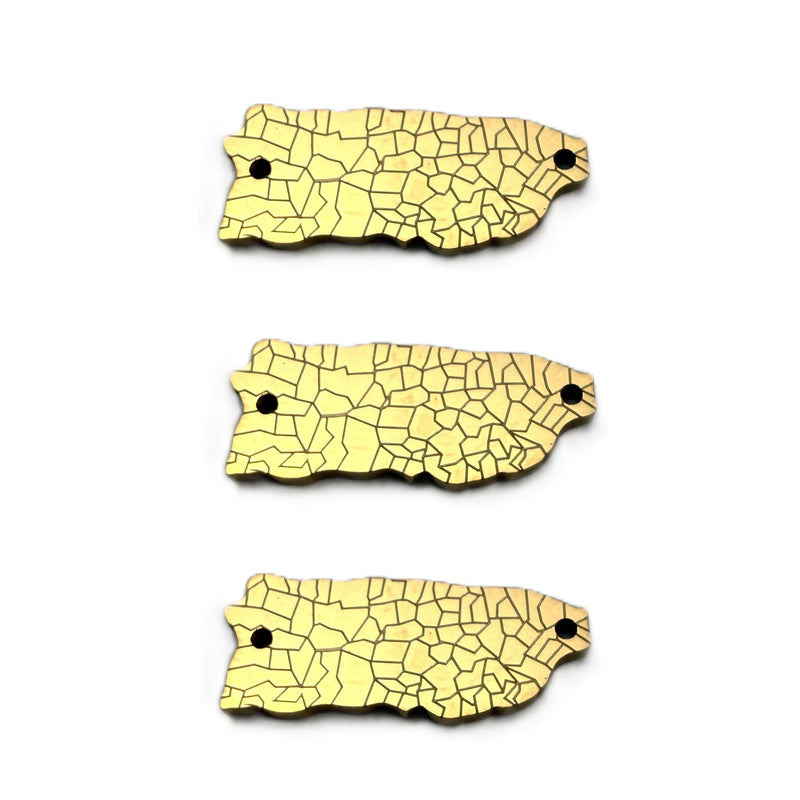 Stainless Steel Puerto Rico map connector