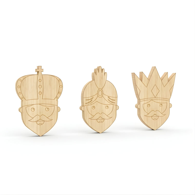 Wood Cut Out Boricua Set Special (Three Kings)