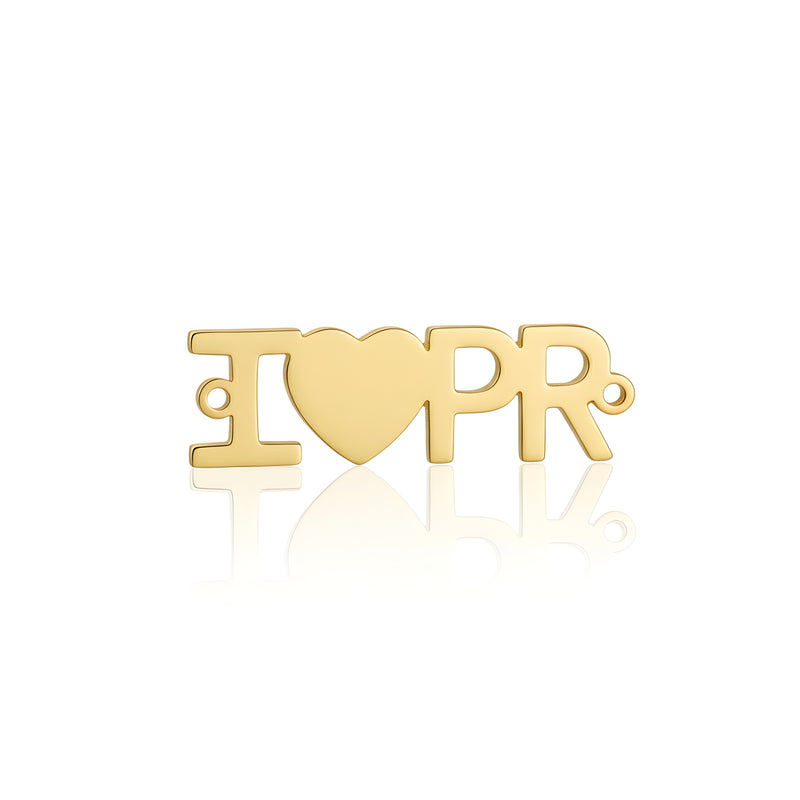 Stainless Steel I Heart PR Connector