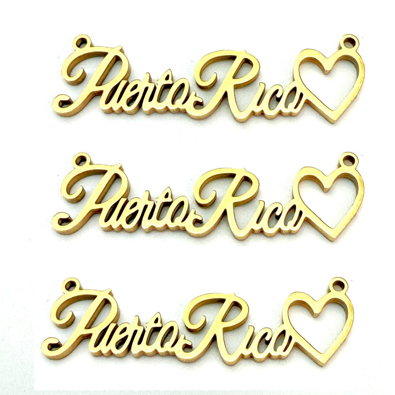 Stainless steel "Puerto Rico" and heart connector