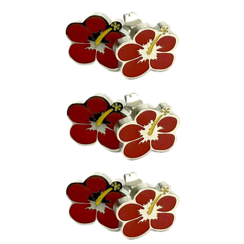 Stainless Steel and enamel Maga flower Earrings