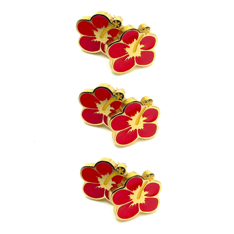 Stainless Steel and enamel Maga flower Earrings