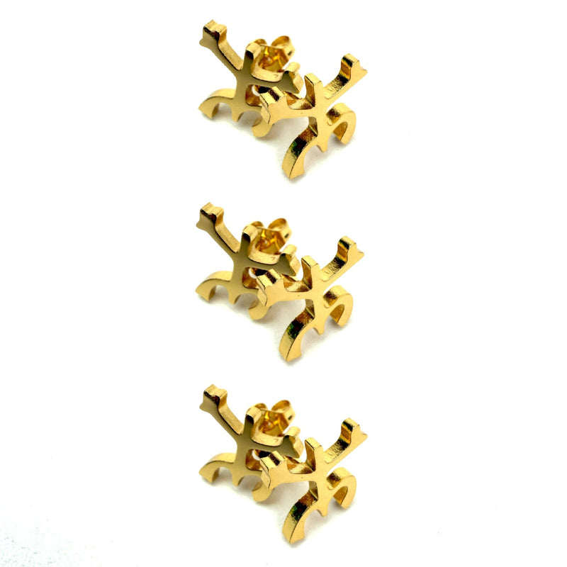 Stainless Steel Coquí Taíno Earrings