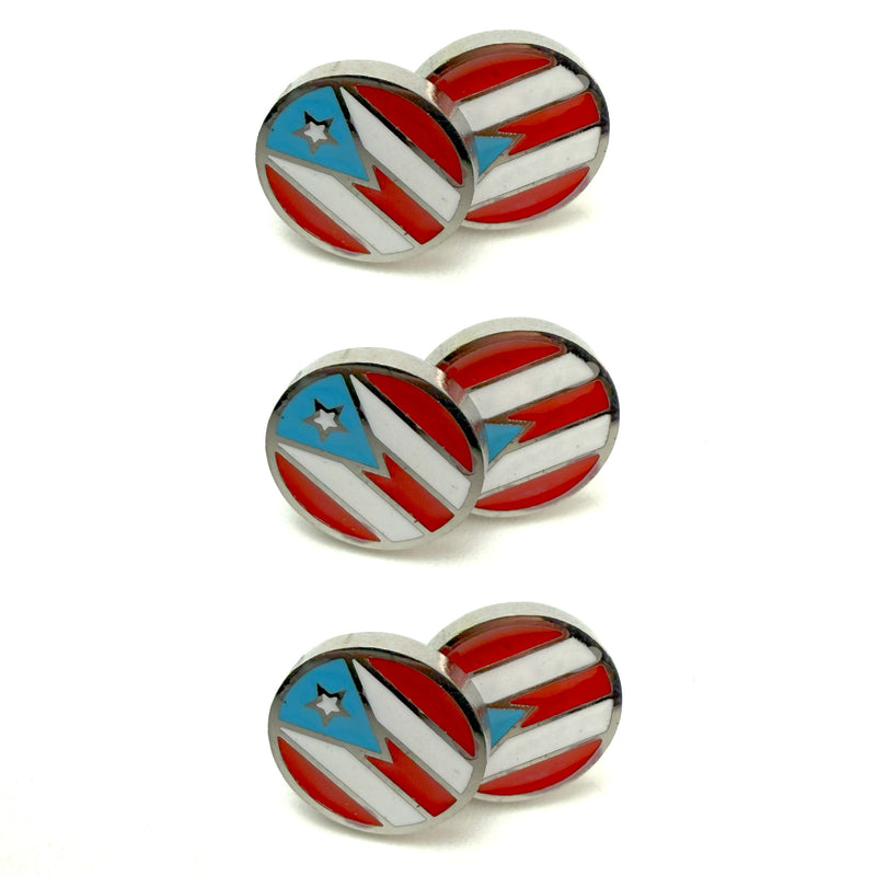 Stainless Steel and enamel Puerto Rico Flag Earrings