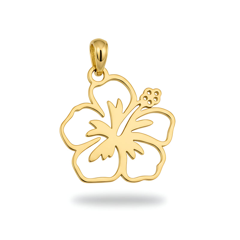 Stainless Steel Silver Maga Flower Hollow Pendant