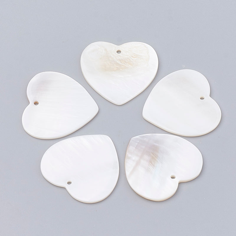 Freshwater Shell Heart Charm