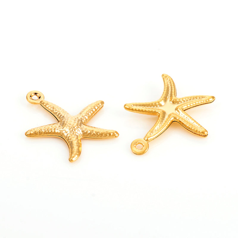 Stainless Steel Starfish Charm