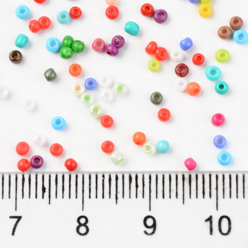 Round Glass Seed Beads (Mixed Colors)