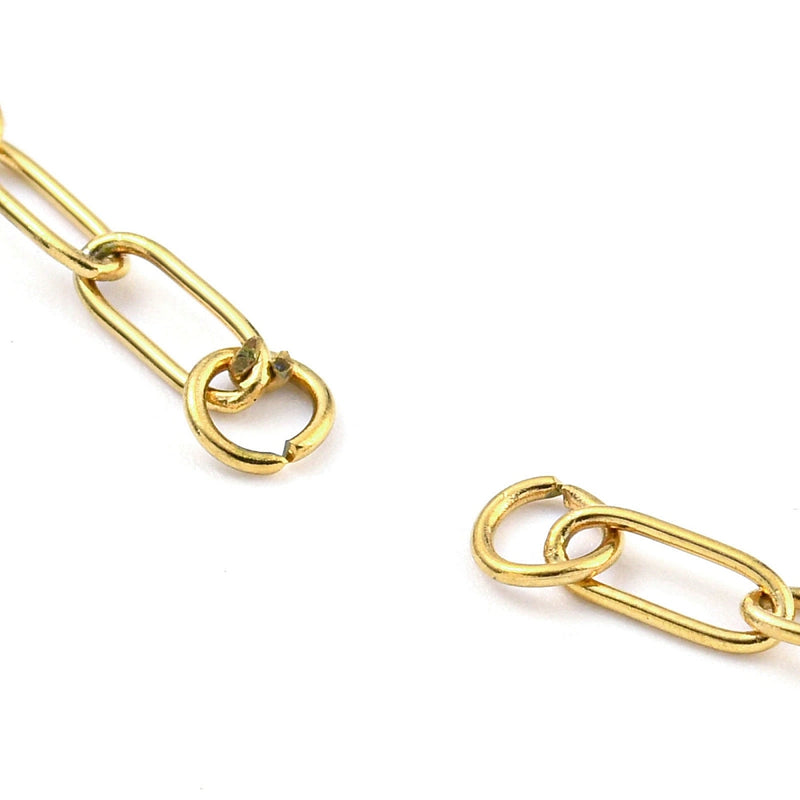 Stainless Steel Paperclip Bracelet with Lobster Claw and Chain Extender