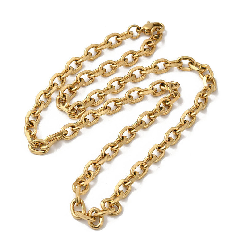 Stainless Steel Thick Link Chain Necklace