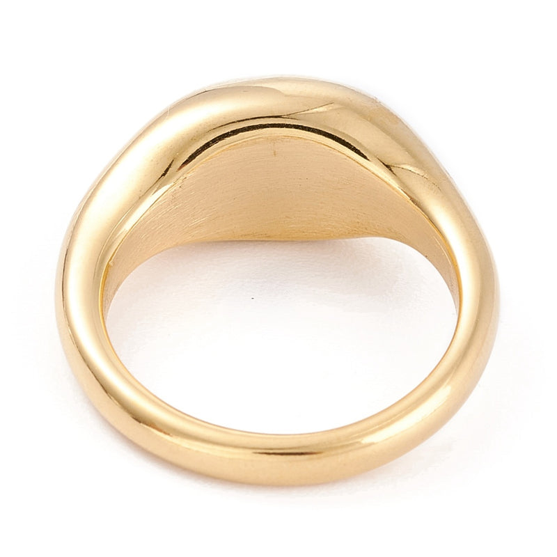 Stainless Steel Gold Round Ring