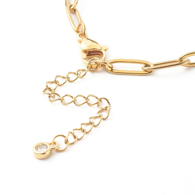 Stainless Steel Paperclip Chain Bracelet