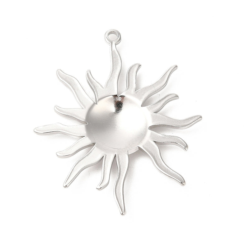 18k Gold Plated Stainless Steel Gold Sun Charm