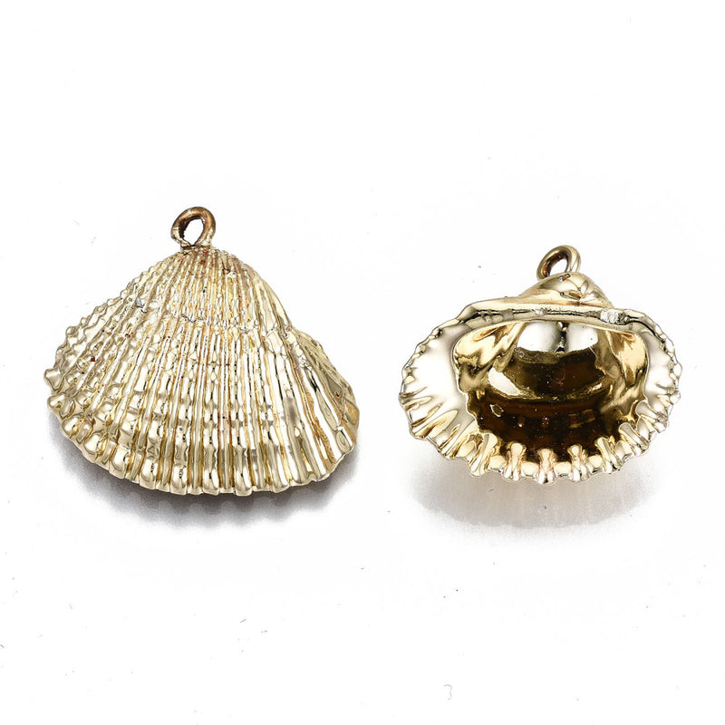 Electroplated Natural Shell Gold Pendant