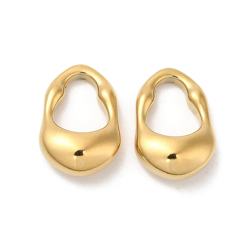 18k Gold Plated Stainless Steel Lock Charm