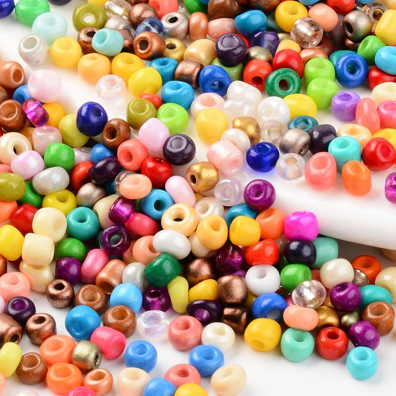 Round Glass Seed Beads (Mixed Colors)
