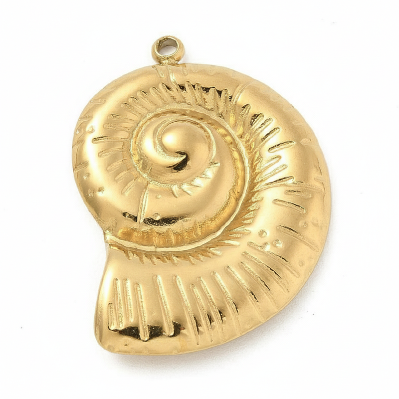 Stainless Steel Shell Pendant 16mm Hole