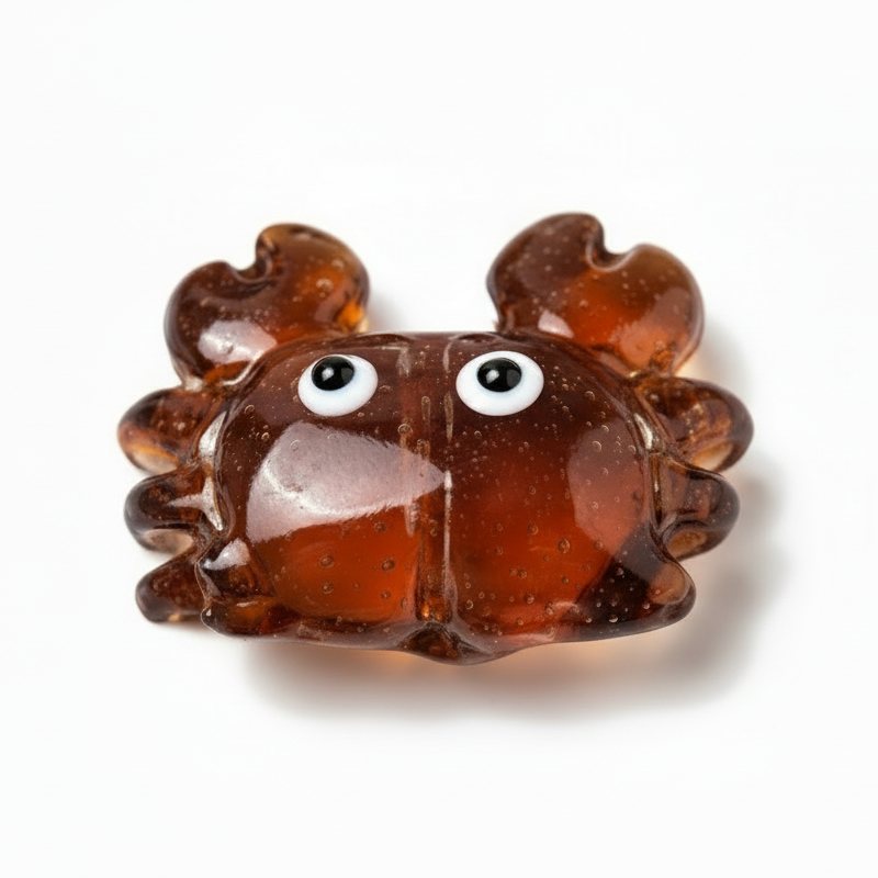 Premium Handmade Murano Glass Crab Bead