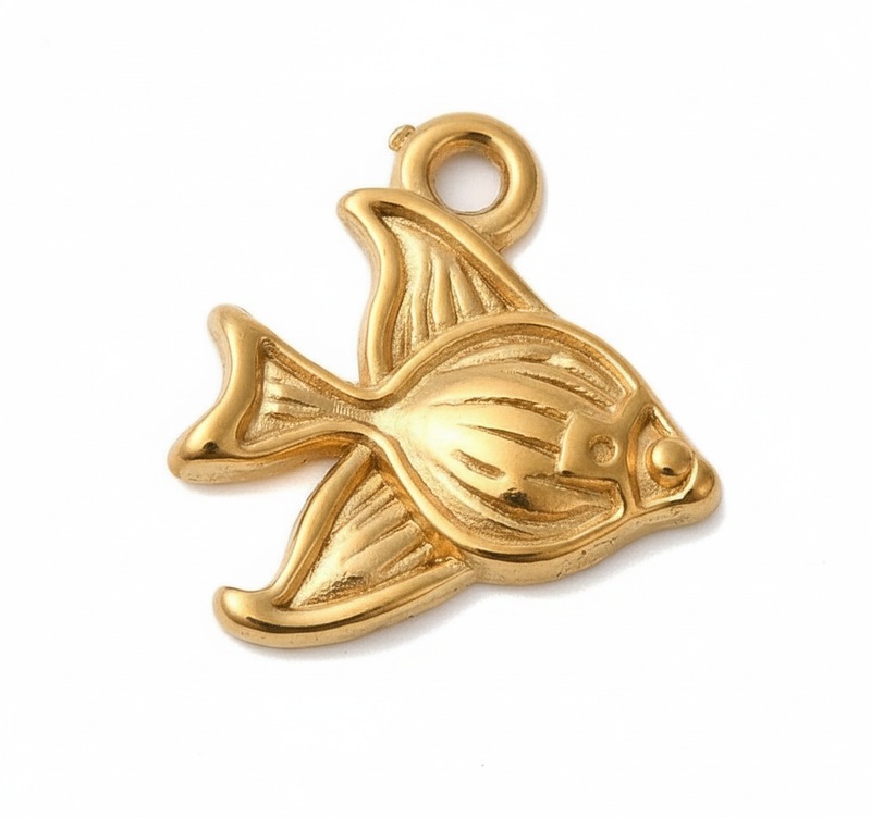 Stainless Steel Gold Fish Charm