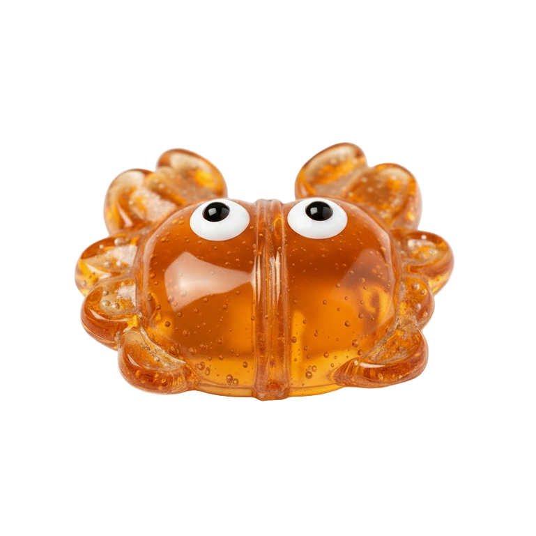 Premium Handmade Murano Glass Crab Bead