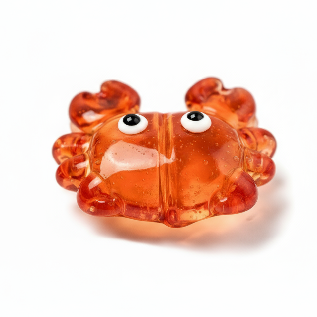 Premium Handmade Murano Glass Crab Bead