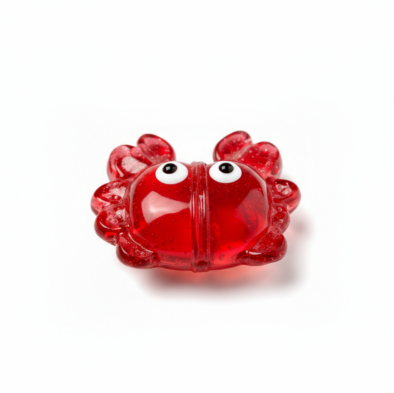 Premium Handmade Murano Glass Crab Bead