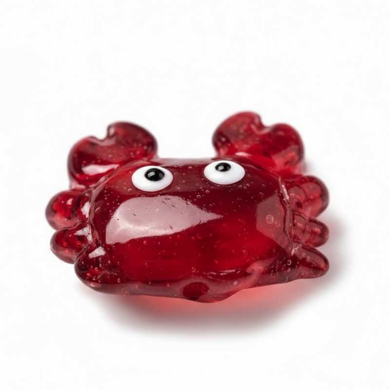 Premium Handmade Murano Glass Crab Bead