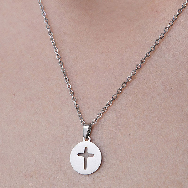 Stainless Steel Cross Pendant Necklace