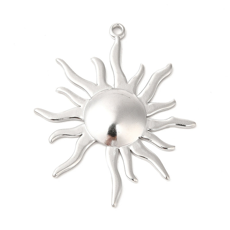 18k Gold Plated Stainless Steel Gold Sun Charm