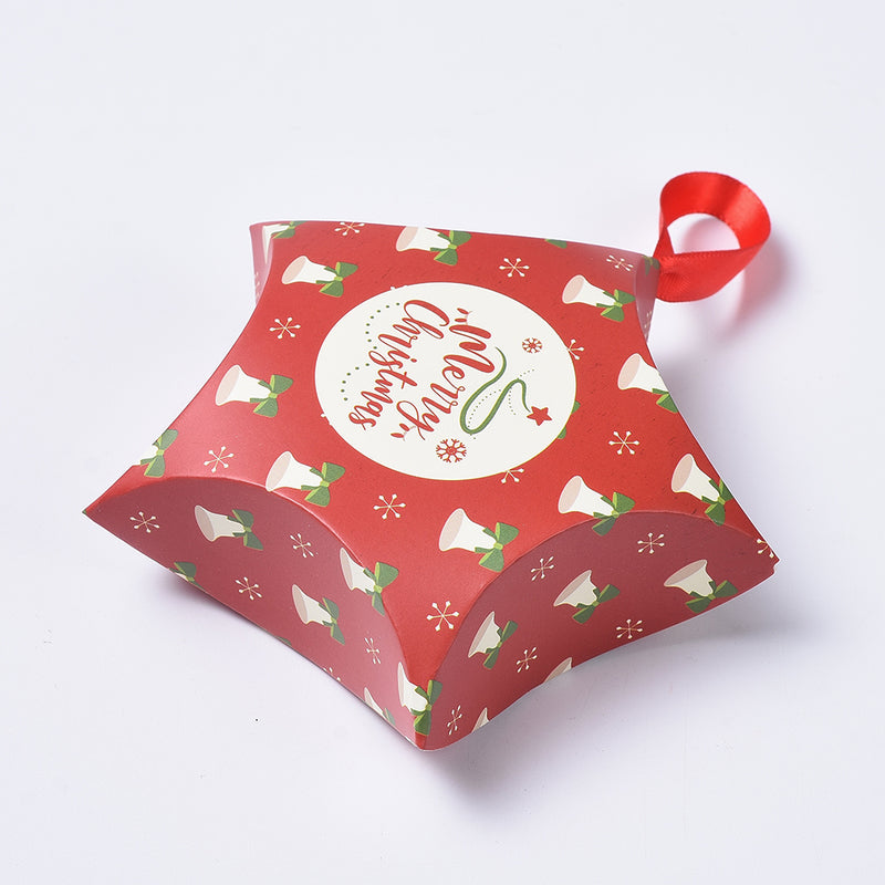 Christmas Gift Box Ornament with Ribbon